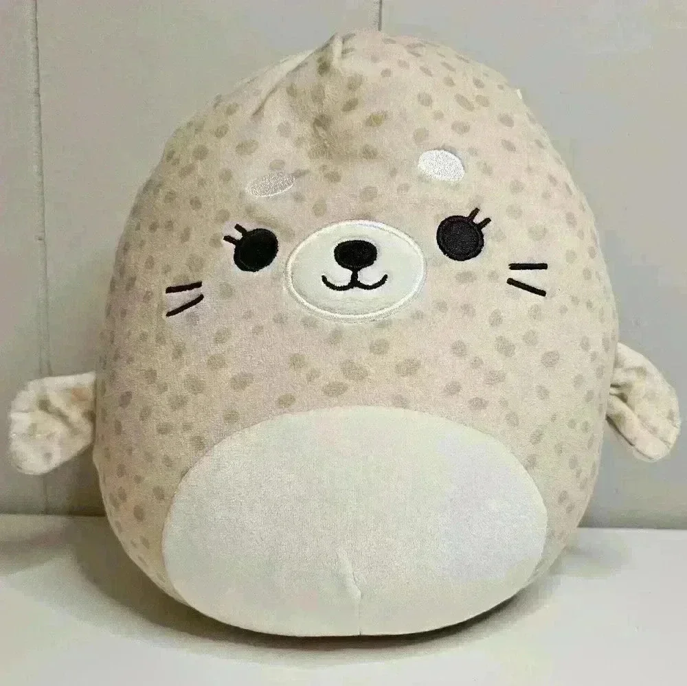 Squishmallows Original 8-Inch Lilou Beige Spotted Seal with White Belly - Small